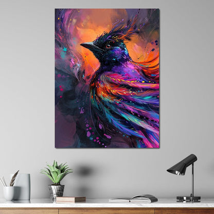 Vibrant Feathered Dreams Canvas Wall Art