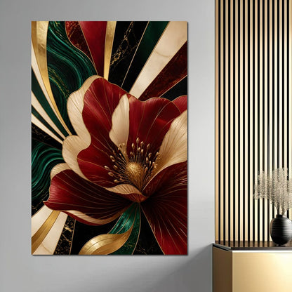 Gilded Petals Of Canvas Wall Art