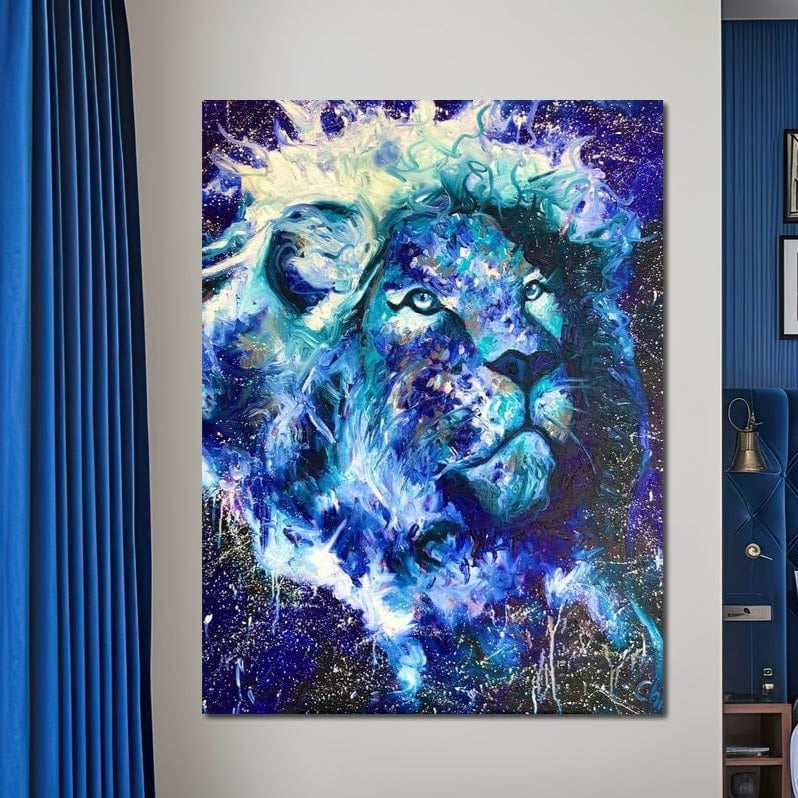 Astral Lion Canvas Wall Art