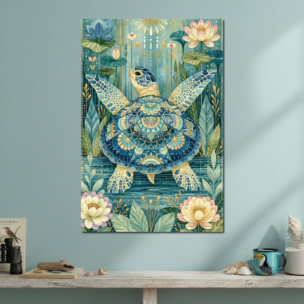 Sacred Traveler Of The Golden Waters Canvas Wall Art