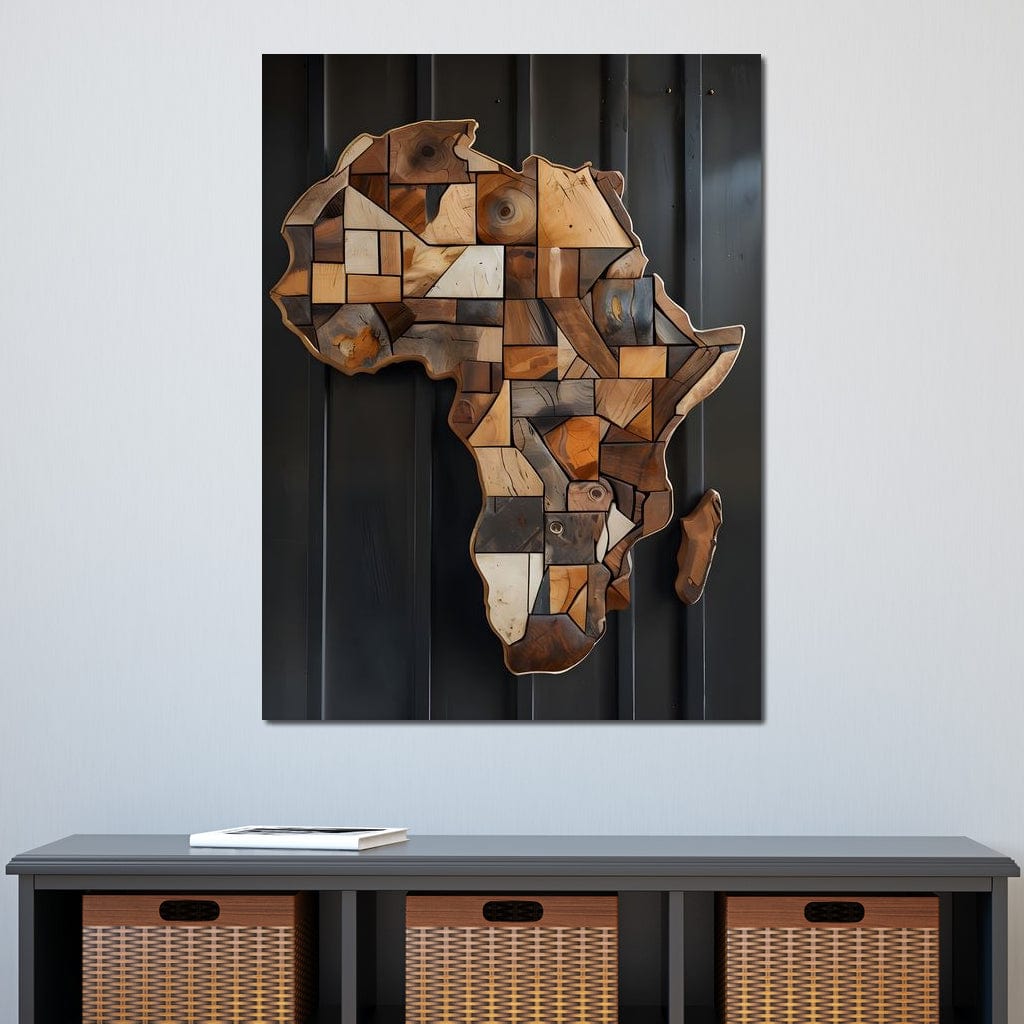 Africa Wooden Art Canvas Wall Art