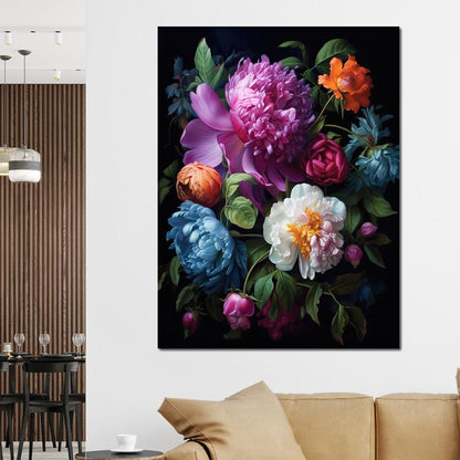 Colorful Flowers Canvas Wall Art
