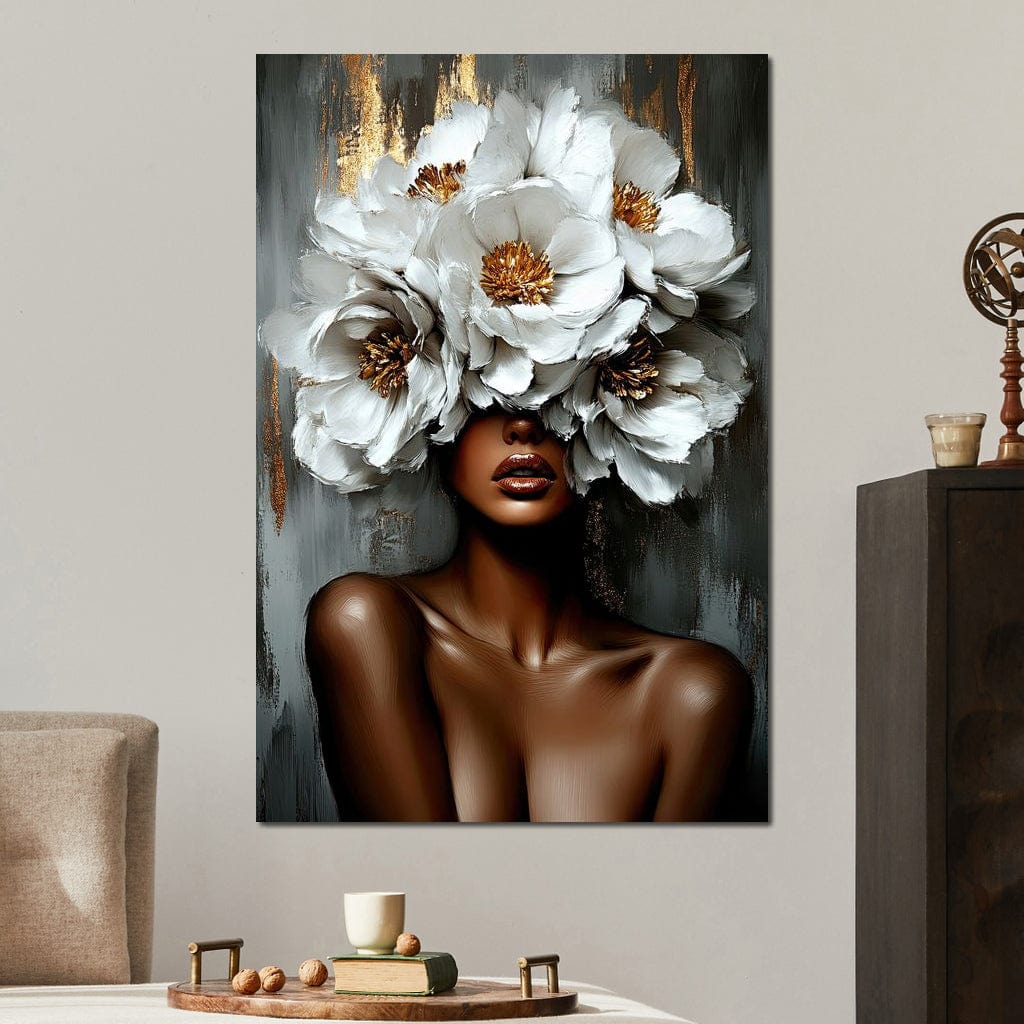 Golden Petals of Grace Canvas Wall Art