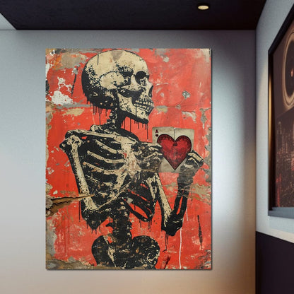 Romantic Skeleton 8 Canvas Wall Art