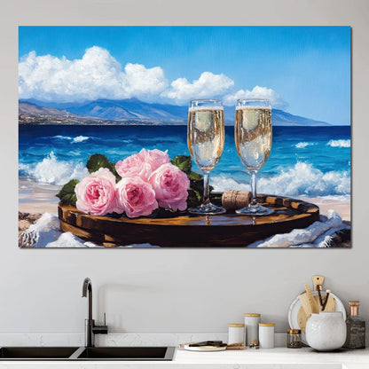 Oceanfront Celebration Bliss Canvas Wall Art