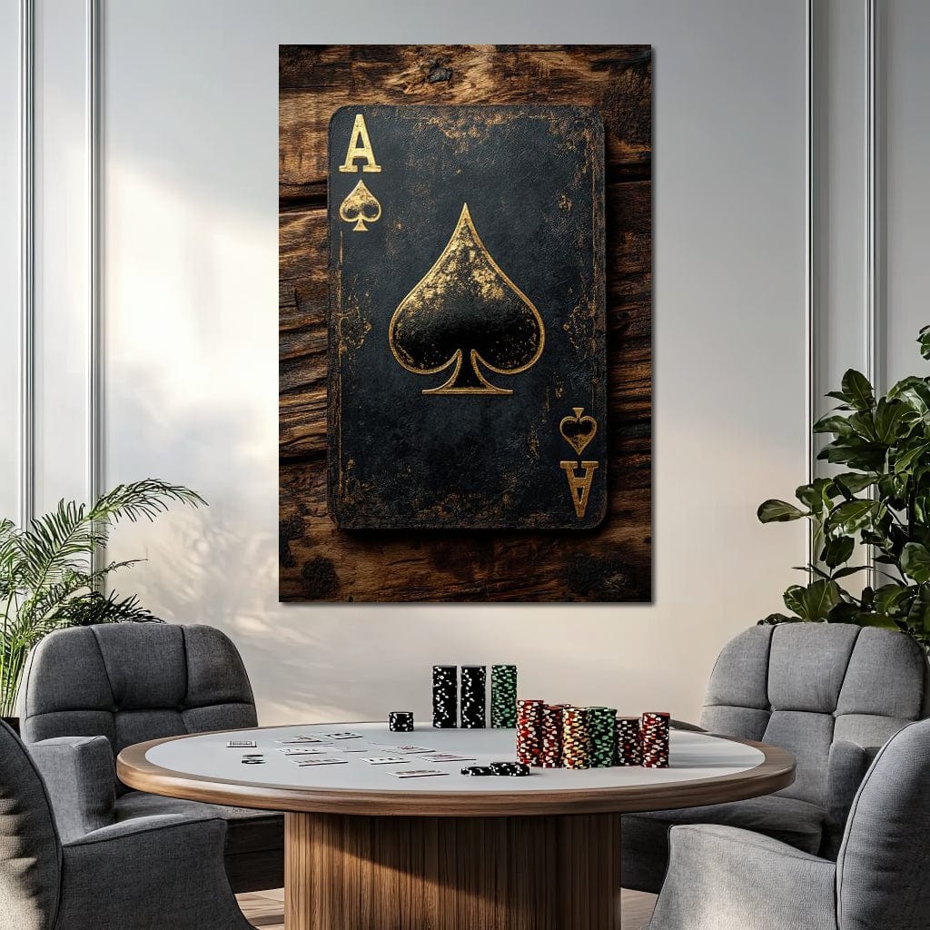 Ace of Spades Canvas Wall Art