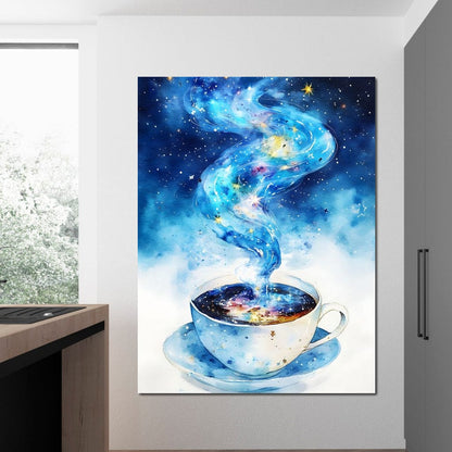 Celestial Coffee of Dreams Canvas Wall Art