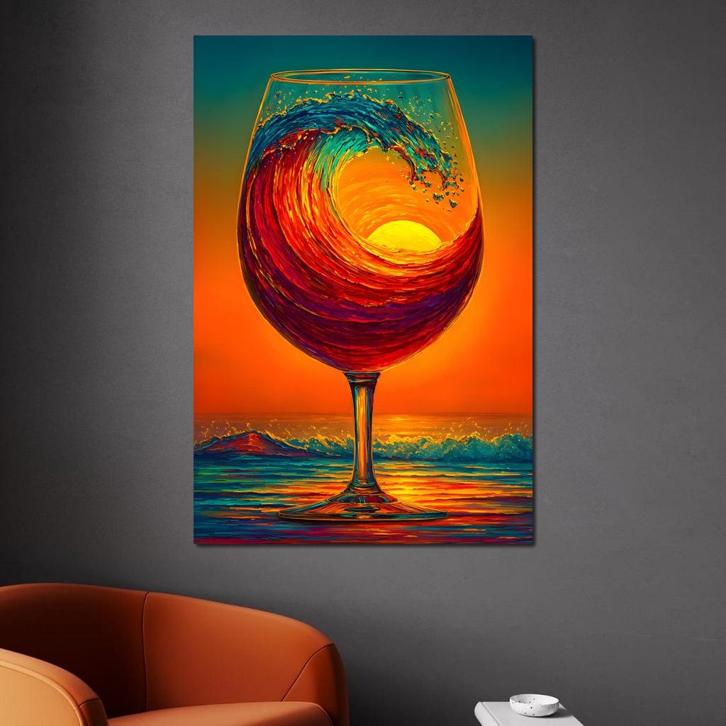 Sunlit Wave Enchantment Canvas Wall Art