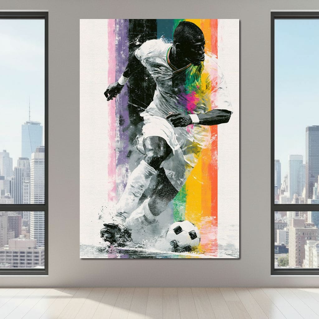 Victory Through The Vibrant Pitch Canvas Wall Art
