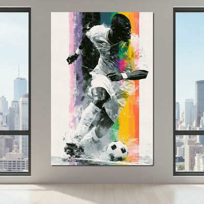 Victory Through The Vibrant Pitch Canvas Wall Art