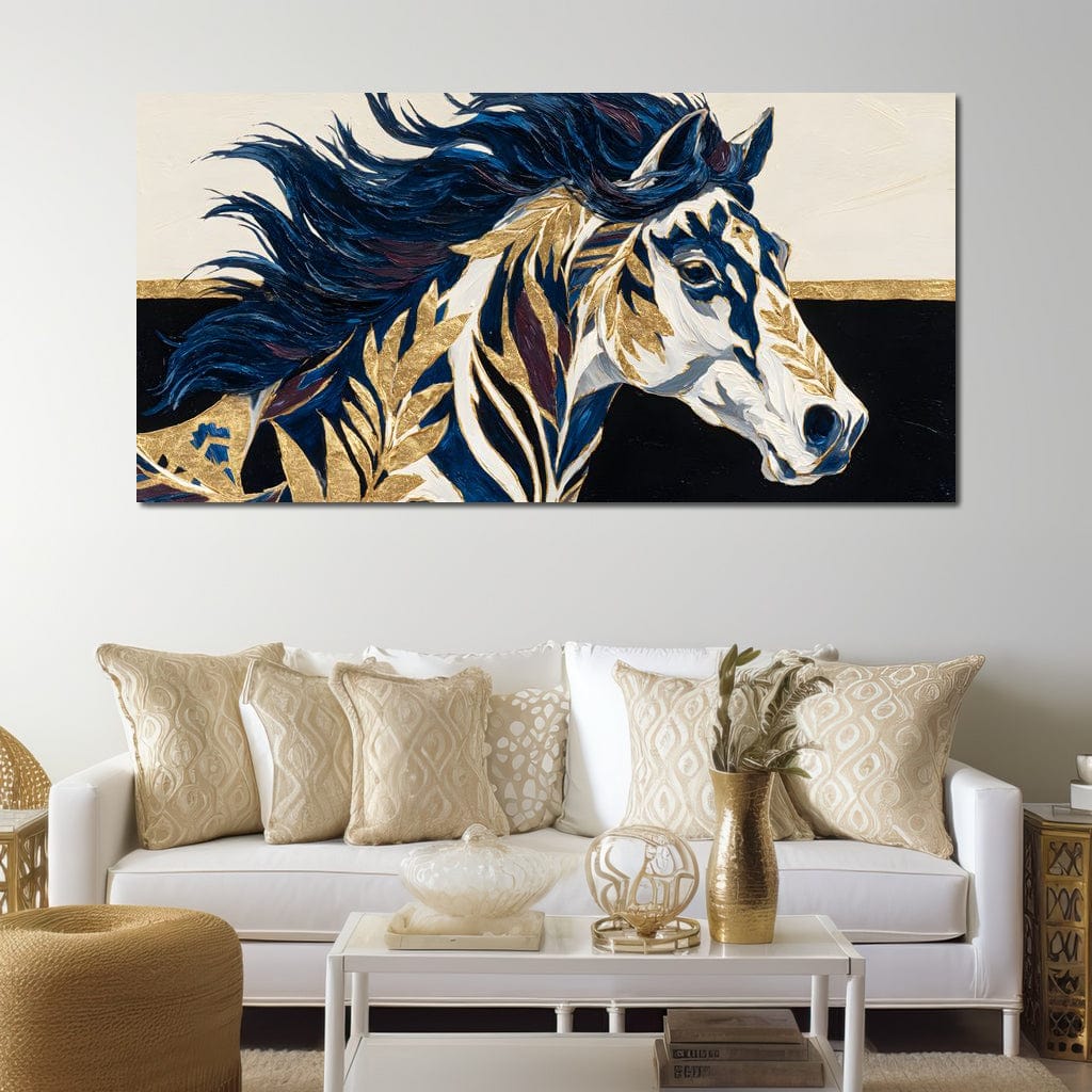 Galloping Midnight Majesty Canvas Wall Art