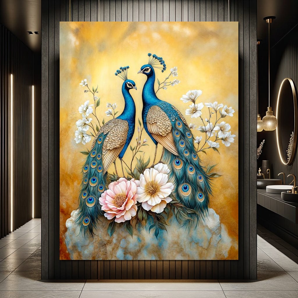 Peacock Serenade Canvas Wall Art