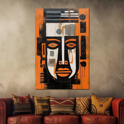 Tribal Mask Canvas Wall Art