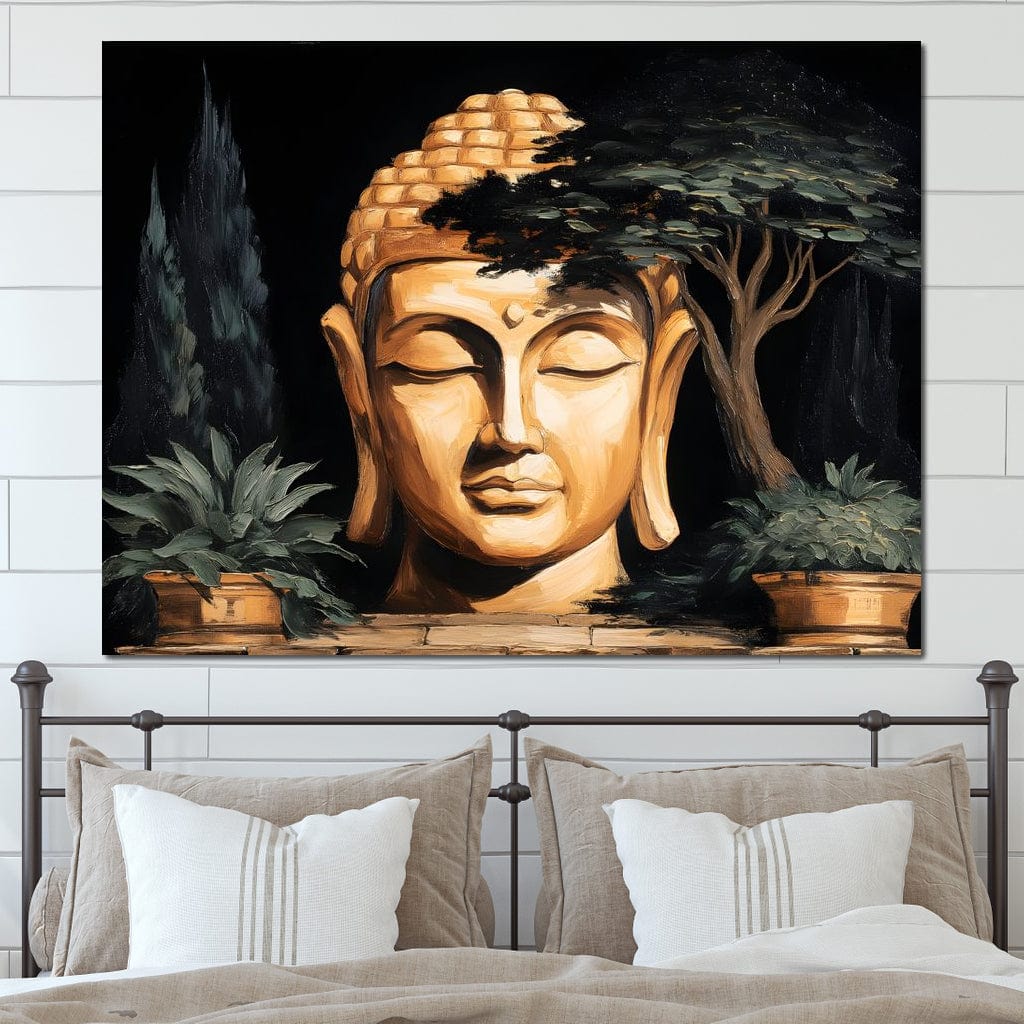 Tranquil Buddha Garden Essence Canvas Wall Art