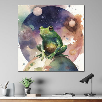 Frog - Astro Cruise Canvas Wall Art