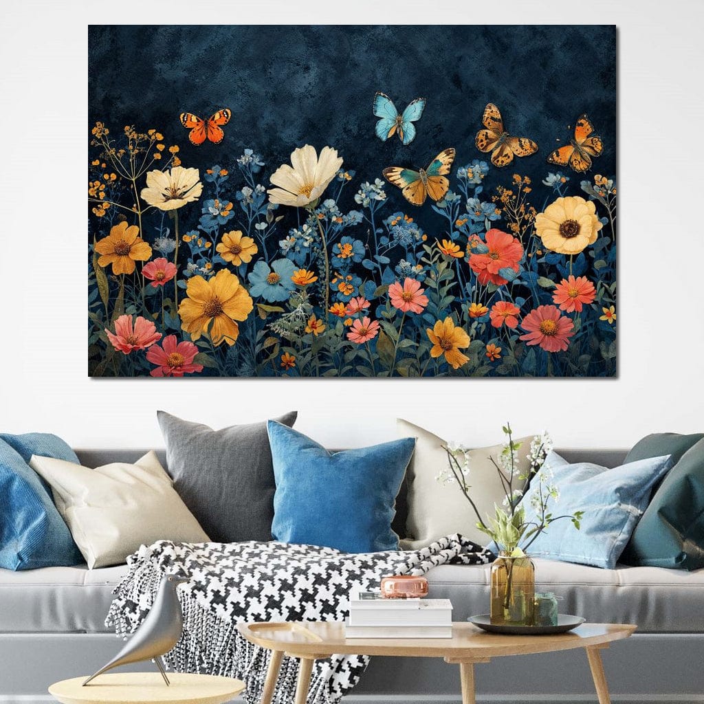 Midnight Blossom Ballet Canvas Wall Art