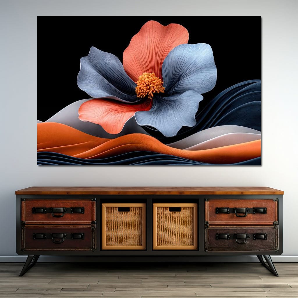 3D Bloom of Eternal Radiance Canvas Wall Art