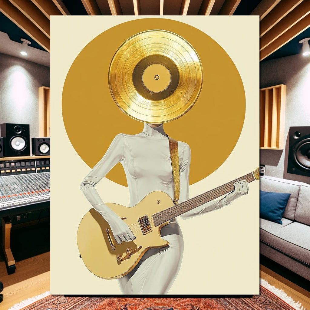 Golden Harmony Rhythm Euphoria Canvas Wall Art