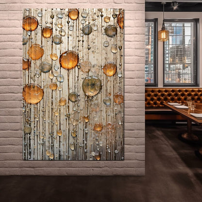 Droplet Hues Canvas Wall Art