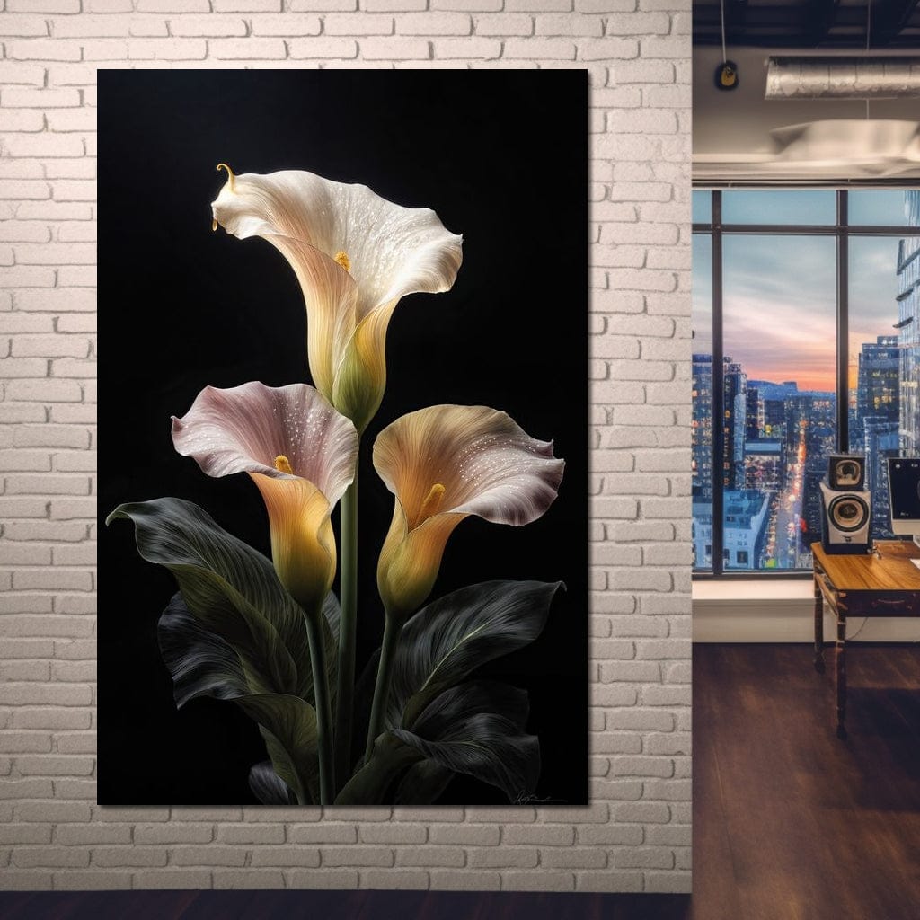 Whisper of Ivory Lilies Canvas Wall Art