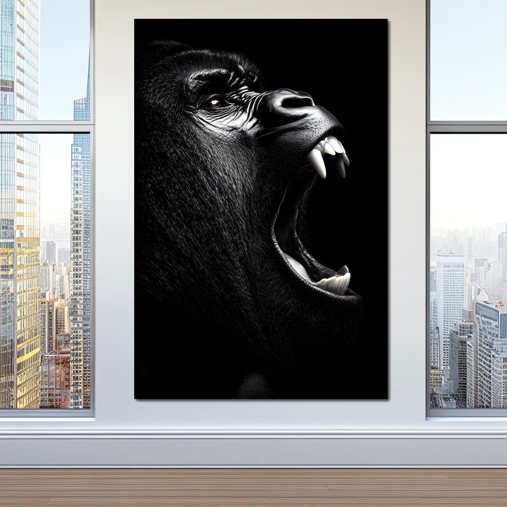 Primal Roar Silence Echoes Canvas Wall Art