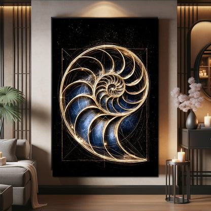 Golden Proportion of the Infinite Cosmos Canvas Wall Art