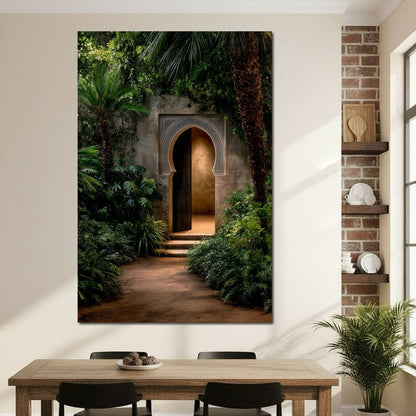 Moroccan Garden Archway Canvas Wall Art
