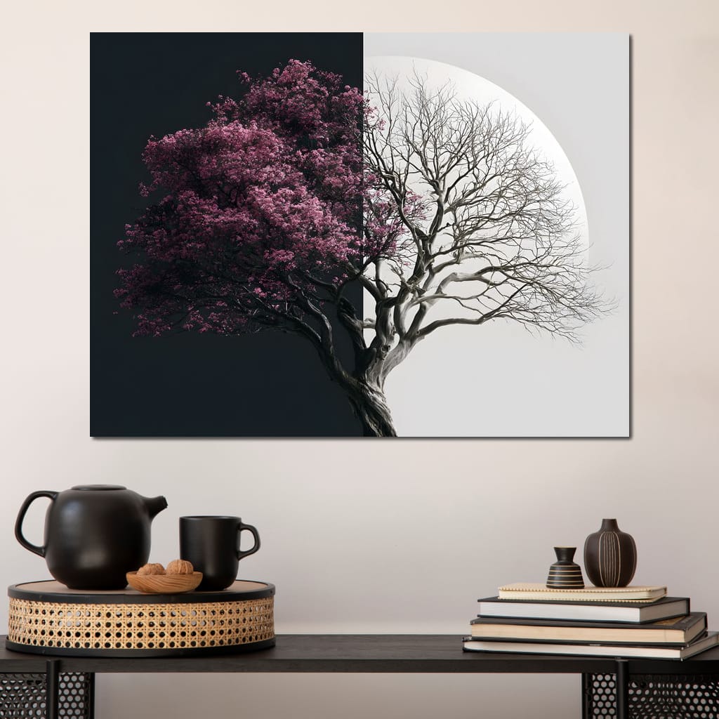 Duality of a Shared Season Canvas Wall Art