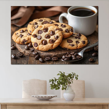 Cookies and Coffee Delight Canvas Wall Art