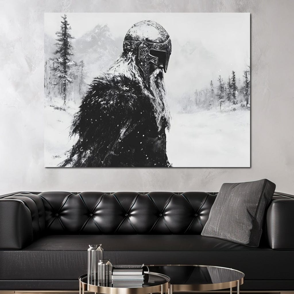 Viking Saga In Winter Majesty Canvas Wall Art