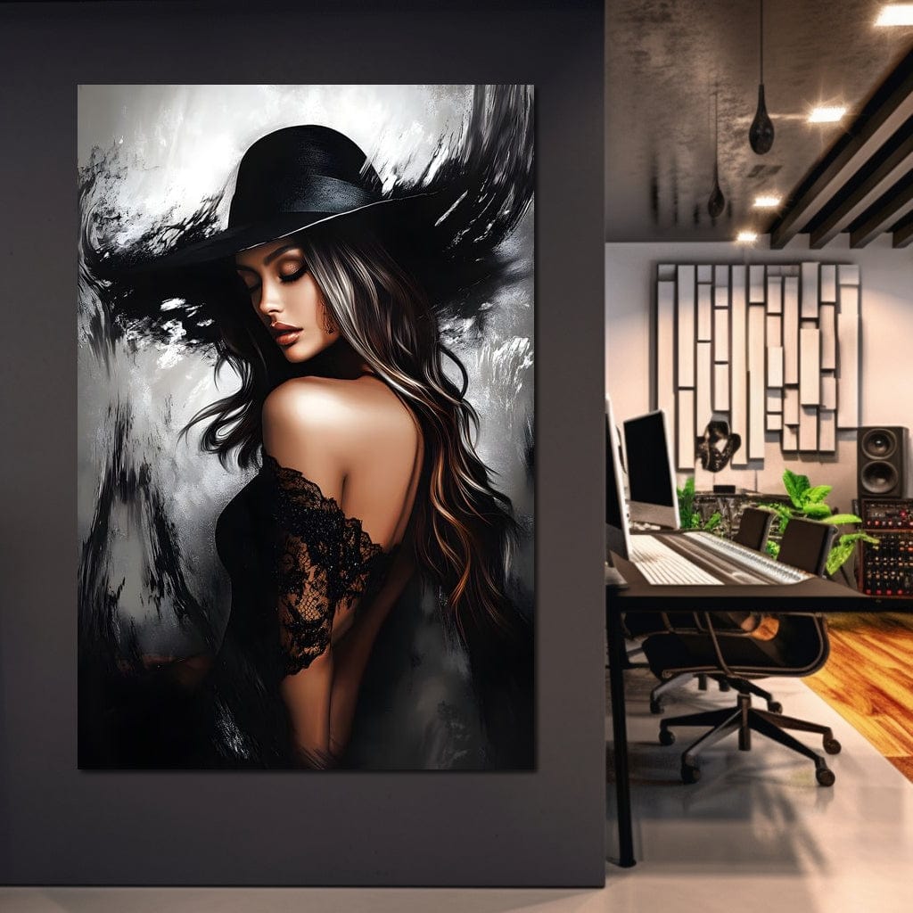 Noir Elegance Shadowscape Canvas Wall Art