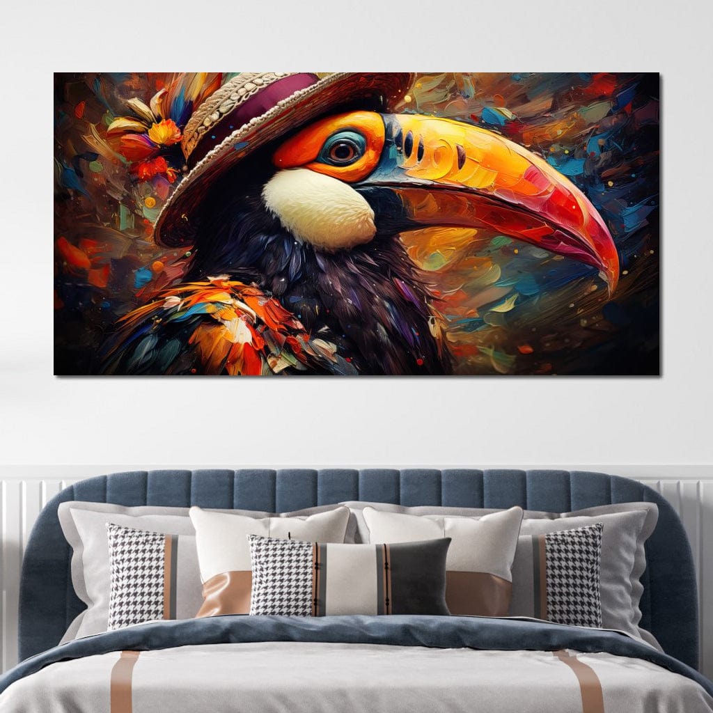 Tucan Tourist Canvas Wall Art