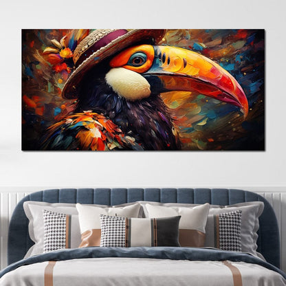 Tucan Tourist Canvas Wall Art