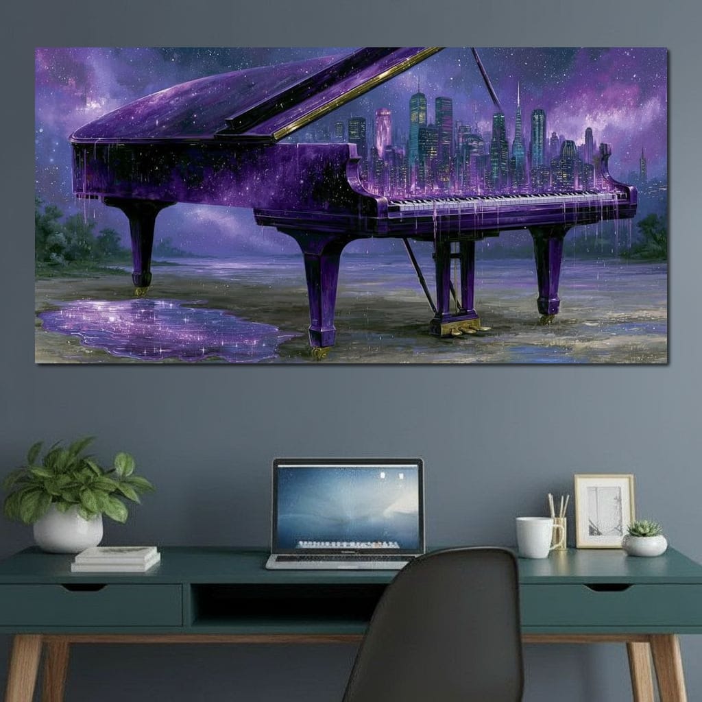 Melodies Melting Into The Night Sky Canvas Wall Art
