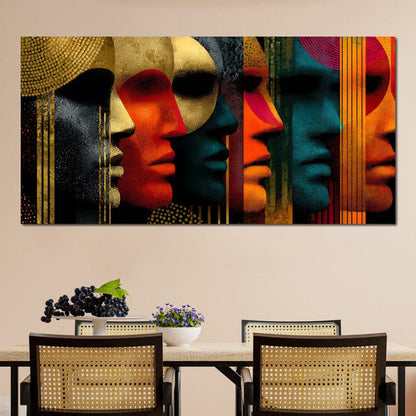 Faces of Colorful Reflections Canvas Wall Art