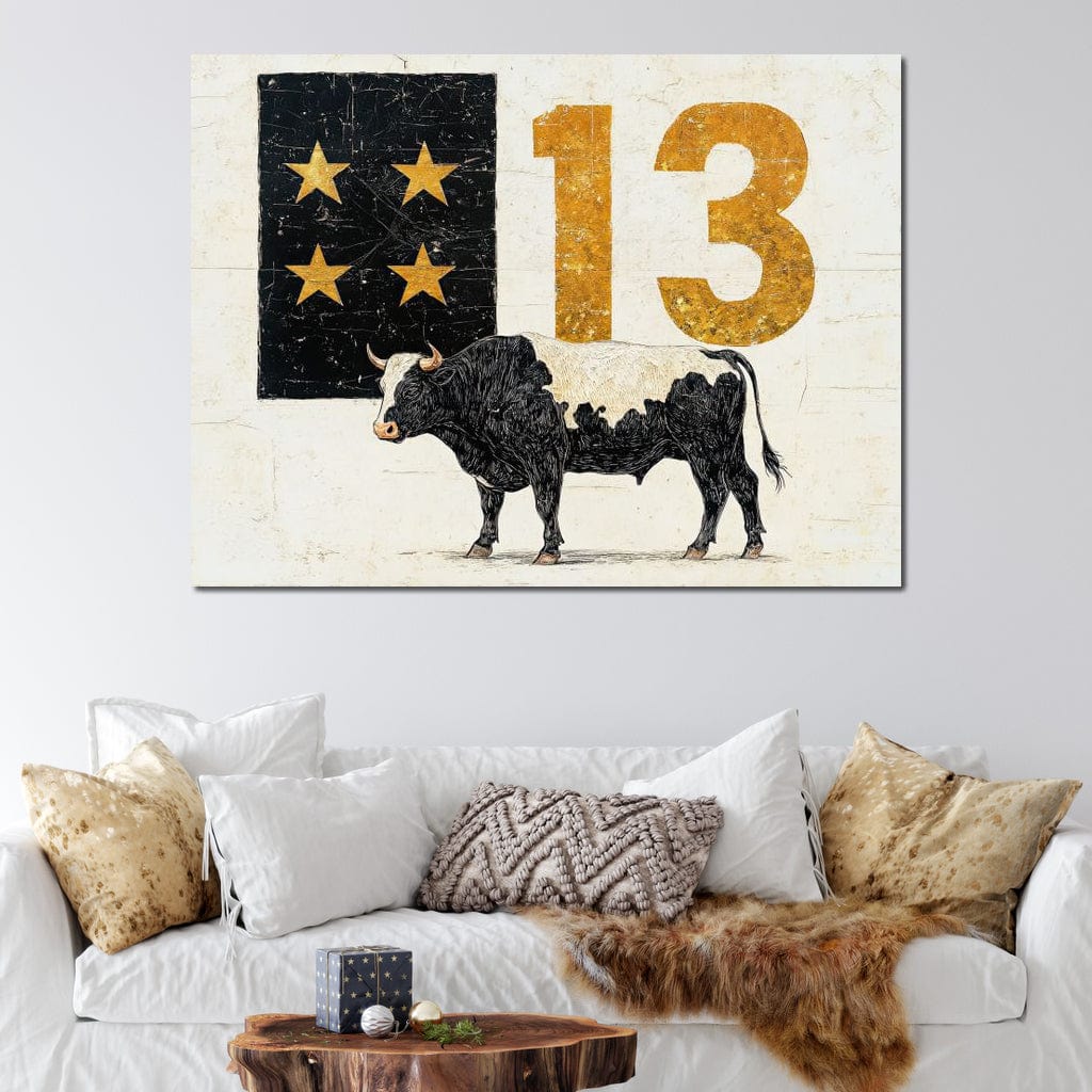 Starlit Cattle #13 Canvas Wall Art