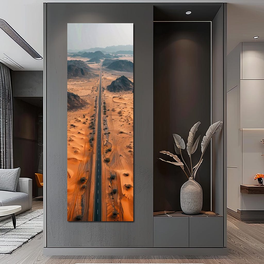 Desert Highway Serenity Canvas Wall Art