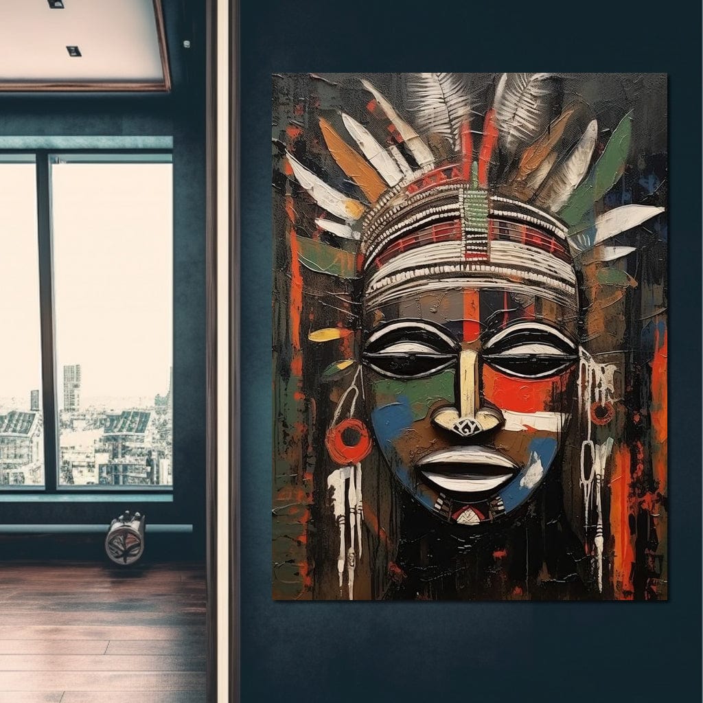Tribal Mask 14 Canvas Wall Art