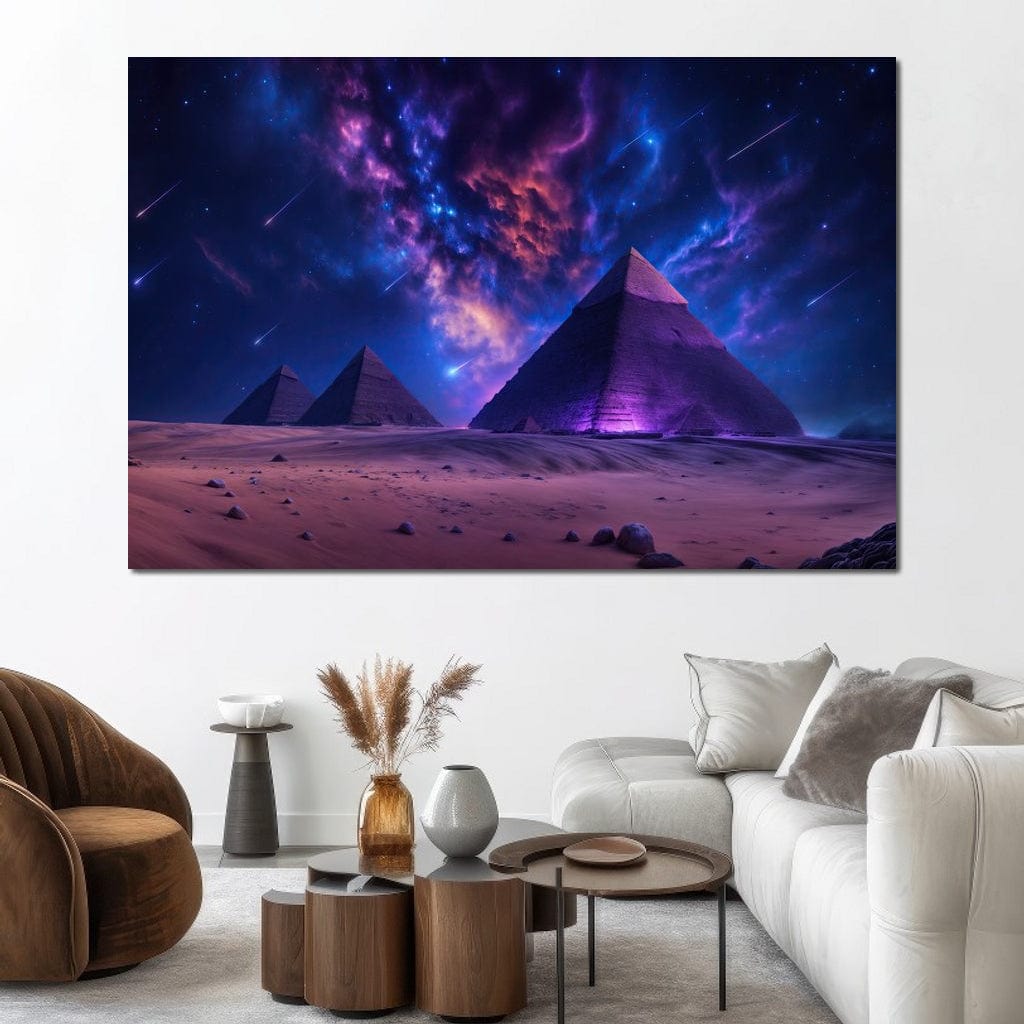 Stardust Over Giza Canvas Wall Art