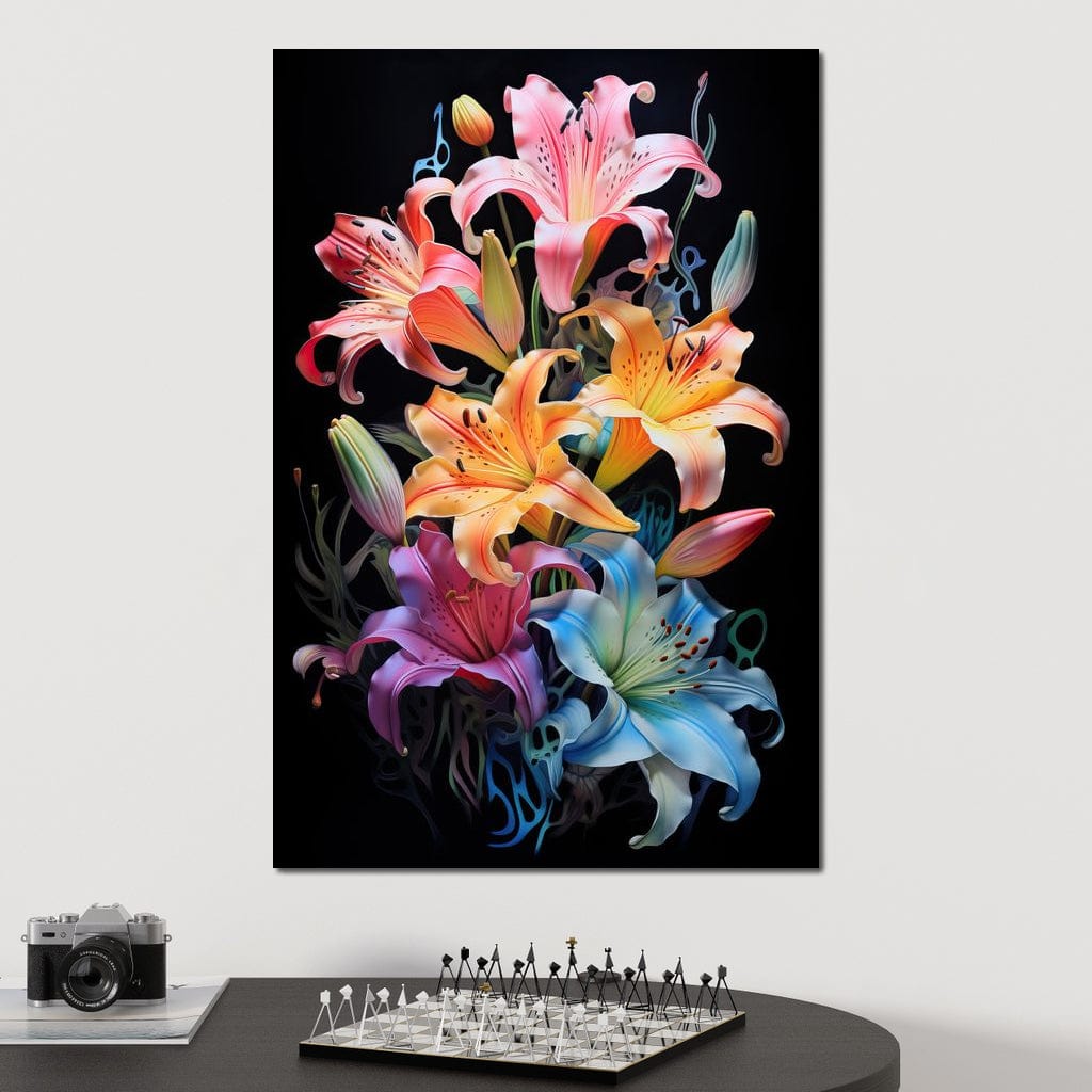 Dazzling Colors in Bloom Canvas Wall Art