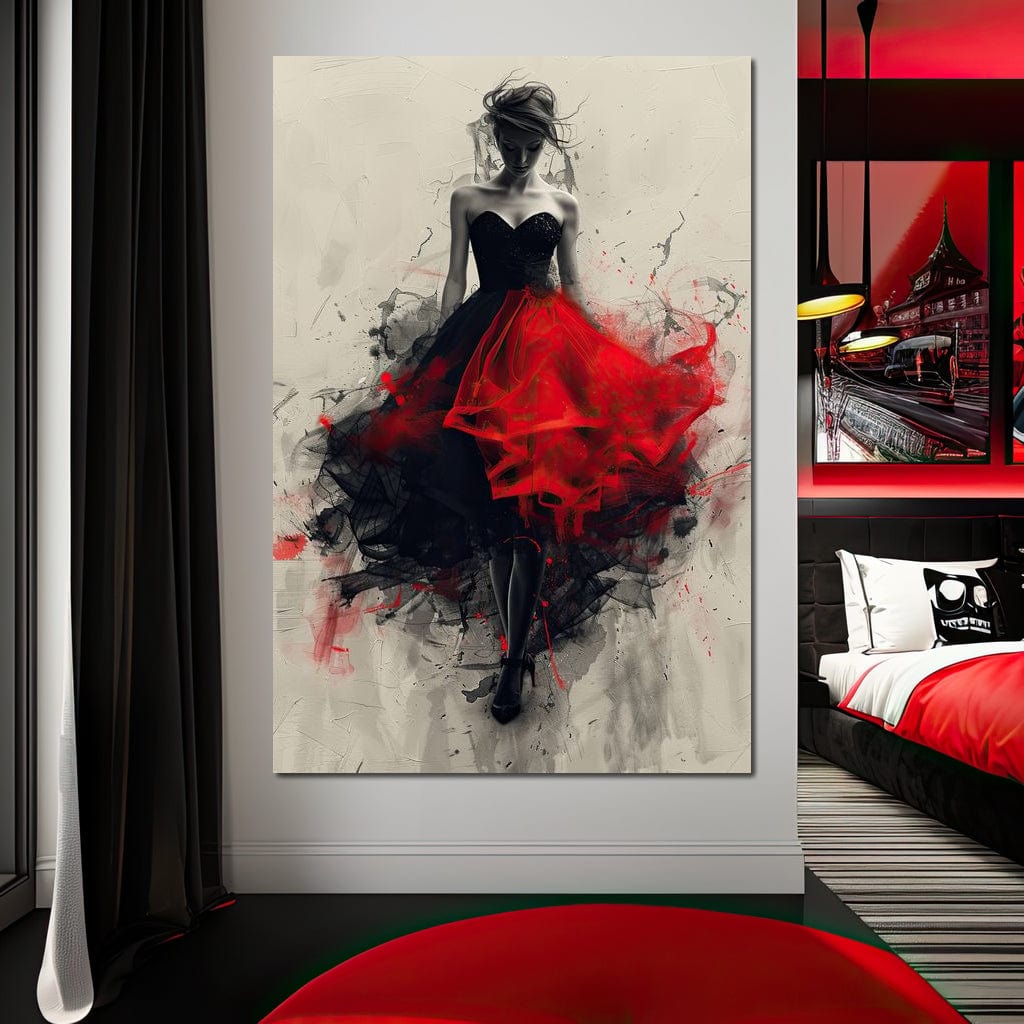 Flame of the Midnight Dance Canvas Wall Art