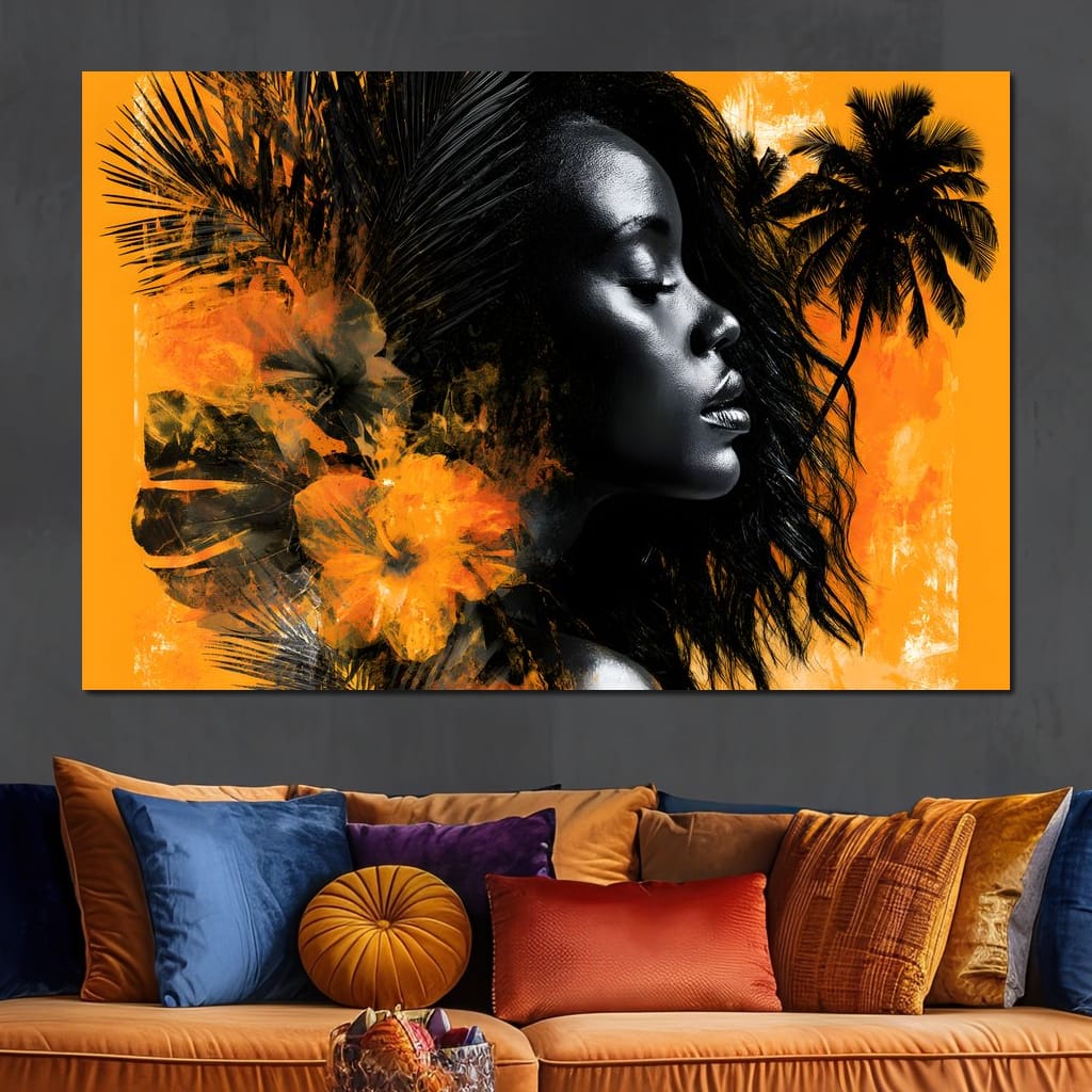 Golden Solitude Tropics Rising Canvas Wall Art