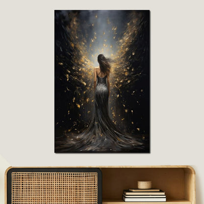 Ethereal Dream of a Starlit Muse Canvas Wall Art