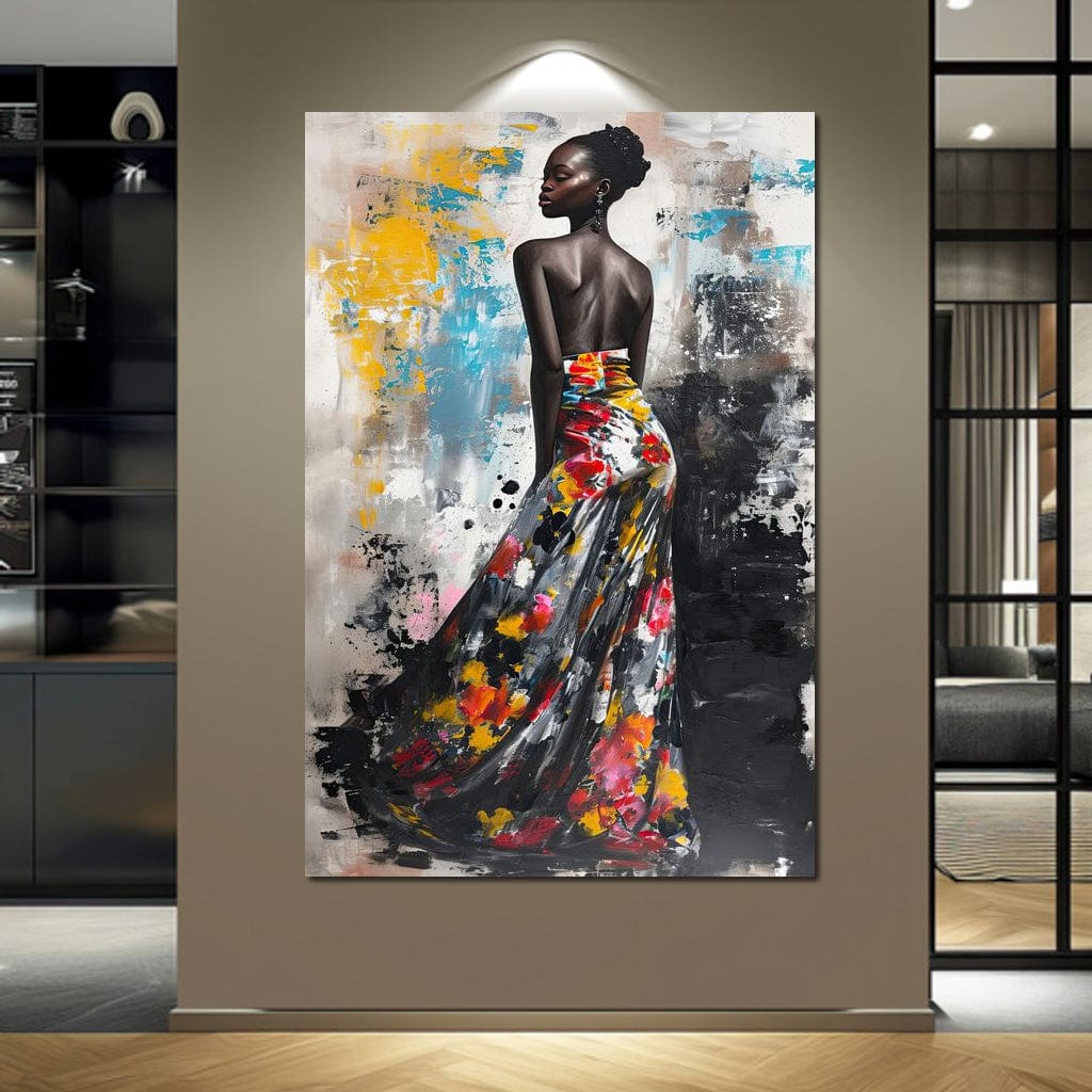 Urban Elegance Amidst Ruins Canvas Wall Art