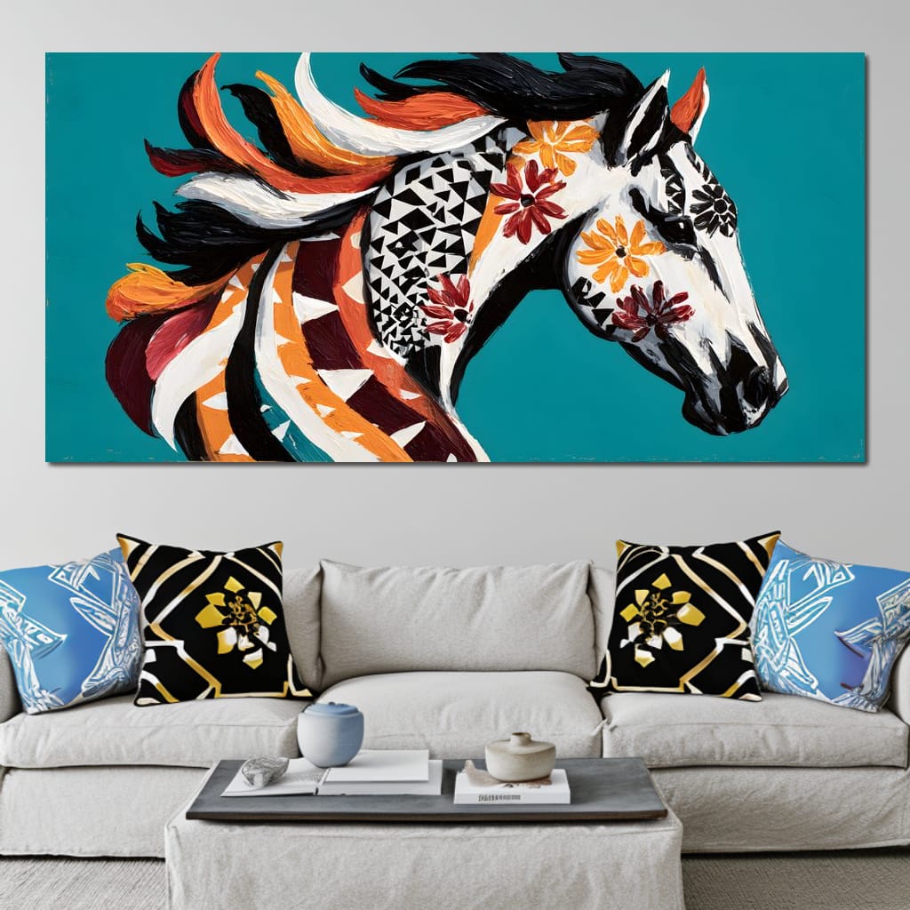 Vibrant Equine Spirit Canvas Wall Art