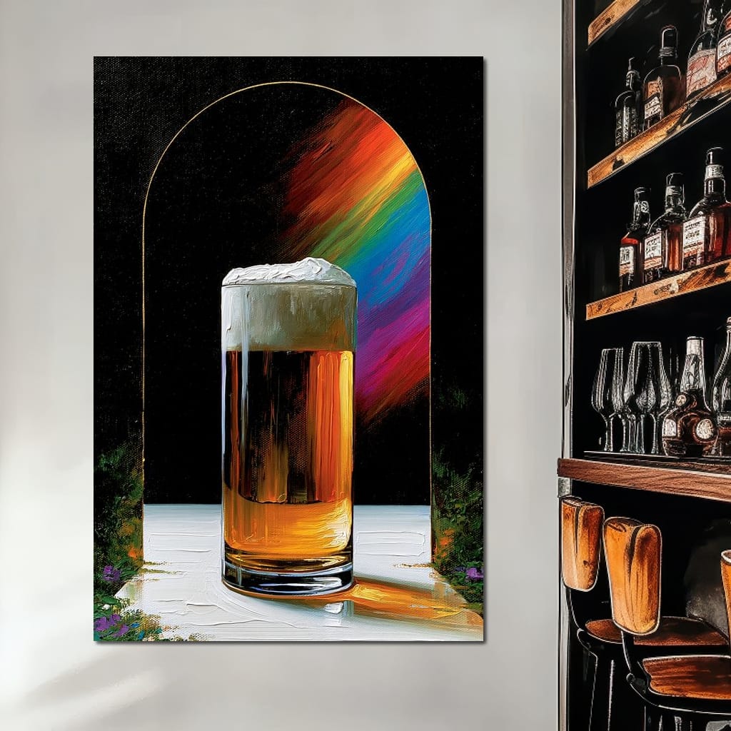 Golden Hour Ritual Beside The Arch Canvas Wall Art