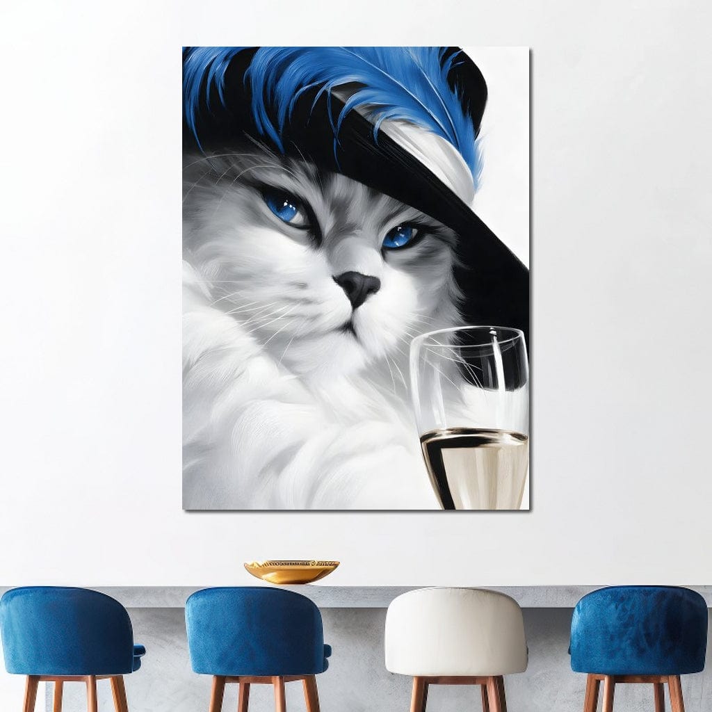 Glamour Feline Elegance Canvas Wall Art