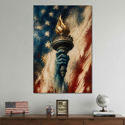 Liberty Igniting The Storm Canvas Wall Art