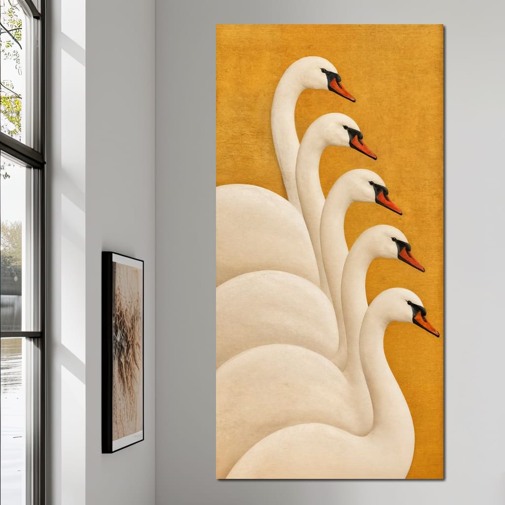 The Swan Assembly Canvas Wall Art