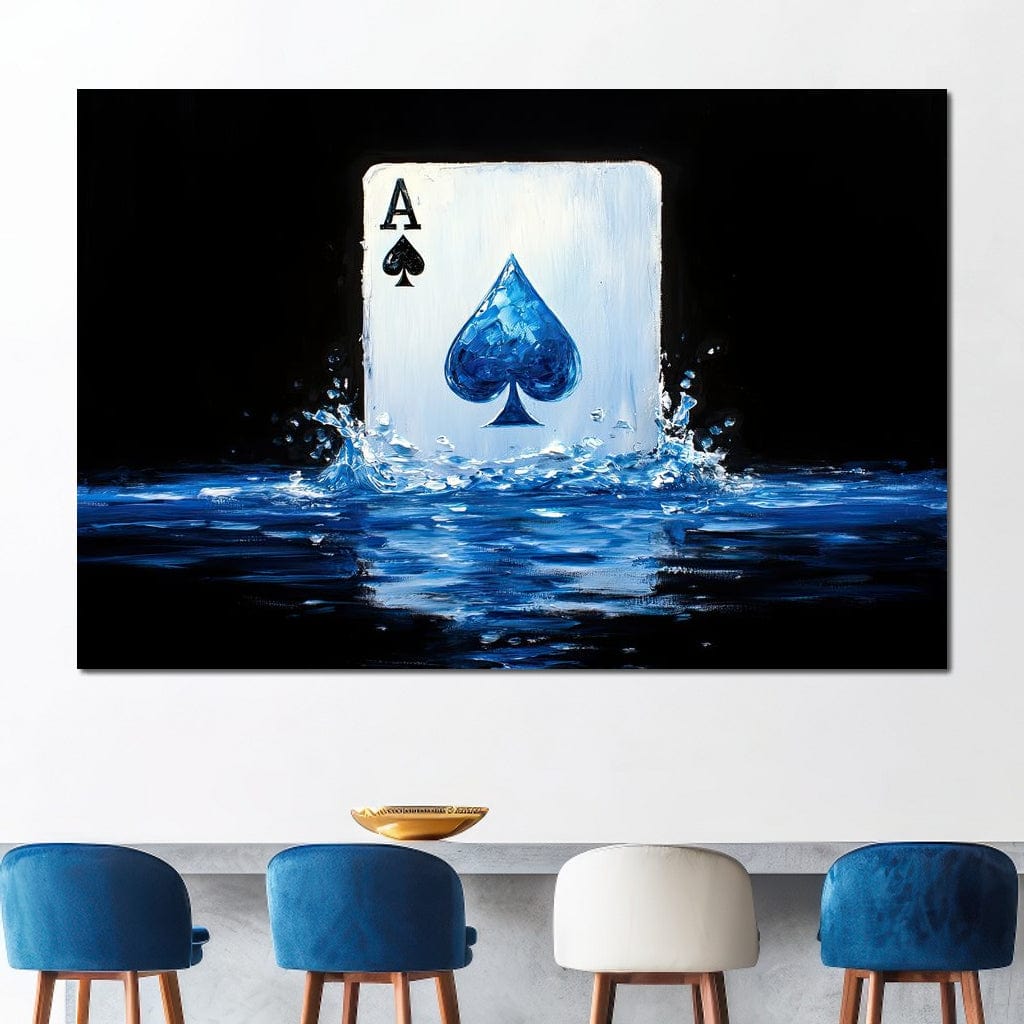 Ace of Spades Waterfall Canvas Wall Art